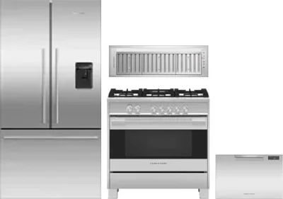 4 Piece Package Includes Refrigerator, Range, Hood And Dishwasher